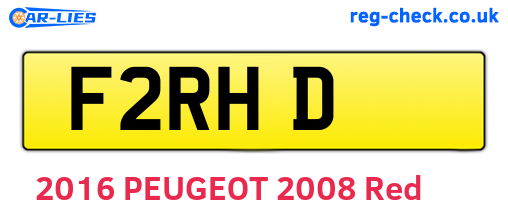 F2RHD are the vehicle registration plates.