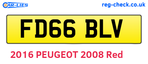 FD66BLV are the vehicle registration plates.