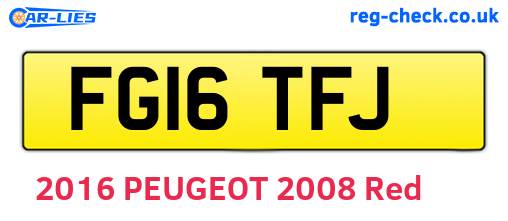 FG16TFJ are the vehicle registration plates.