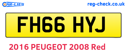 FH66HYJ are the vehicle registration plates.
