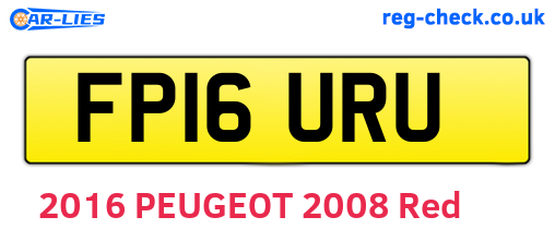 FP16URU are the vehicle registration plates.