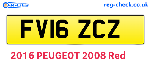 FV16ZCZ are the vehicle registration plates.