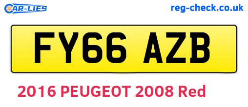 FY66AZB are the vehicle registration plates.