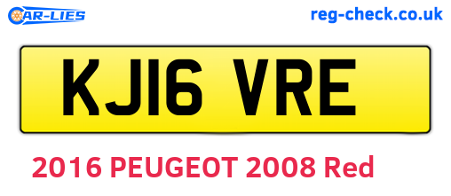 KJ16VRE are the vehicle registration plates.