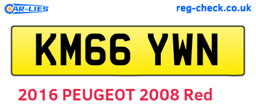 KM66YWN are the vehicle registration plates.