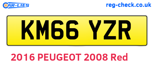 KM66YZR are the vehicle registration plates.