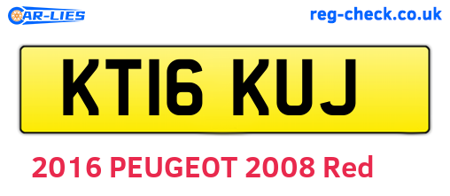 KT16KUJ are the vehicle registration plates.