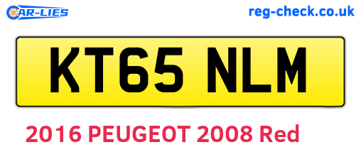 KT65NLM are the vehicle registration plates.