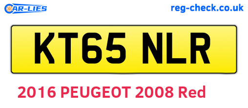 KT65NLR are the vehicle registration plates.