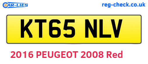 KT65NLV are the vehicle registration plates.
