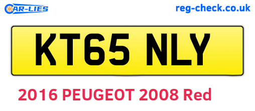 KT65NLY are the vehicle registration plates.