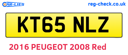 KT65NLZ are the vehicle registration plates.