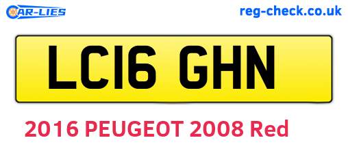 LC16GHN are the vehicle registration plates.