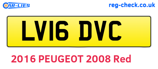 LV16DVC are the vehicle registration plates.