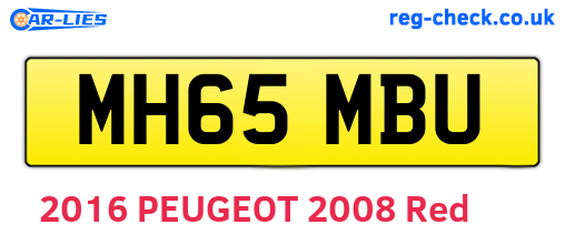 MH65MBU are the vehicle registration plates.