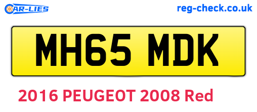 MH65MDK are the vehicle registration plates.