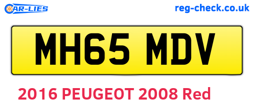 MH65MDV are the vehicle registration plates.