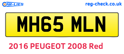 MH65MLN are the vehicle registration plates.