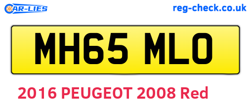 MH65MLO are the vehicle registration plates.