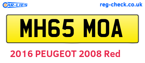 MH65MOA are the vehicle registration plates.