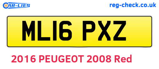 ML16PXZ are the vehicle registration plates.