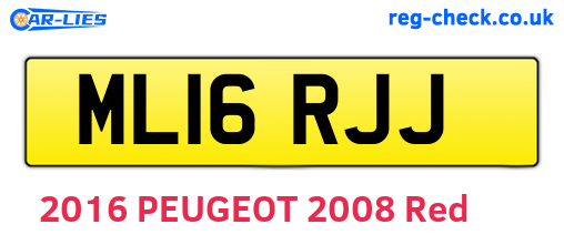 ML16RJJ are the vehicle registration plates.