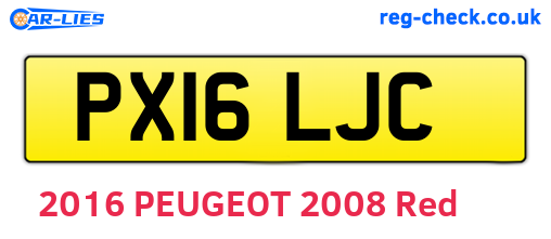 PX16LJC are the vehicle registration plates.