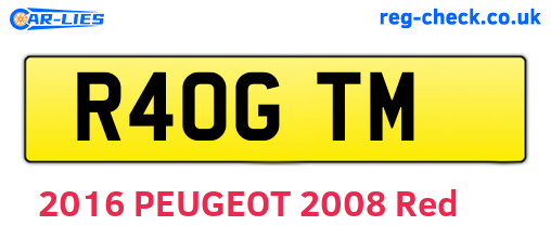 R40GTM are the vehicle registration plates.