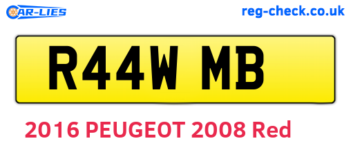 R44WMB are the vehicle registration plates.