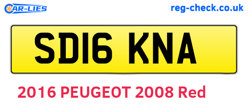 SD16KNA are the vehicle registration plates.