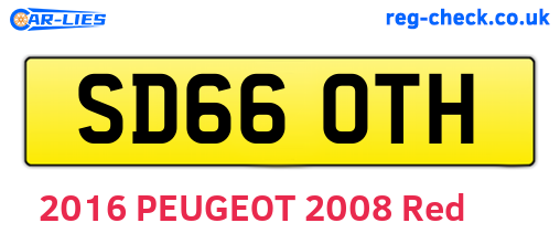 SD66OTH are the vehicle registration plates.