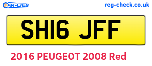SH16JFF are the vehicle registration plates.