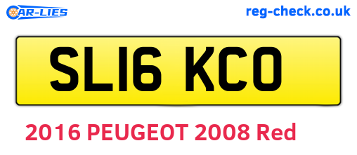 SL16KCO are the vehicle registration plates.