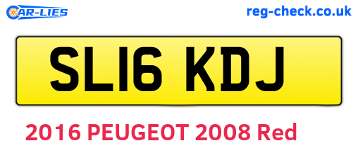 SL16KDJ are the vehicle registration plates.
