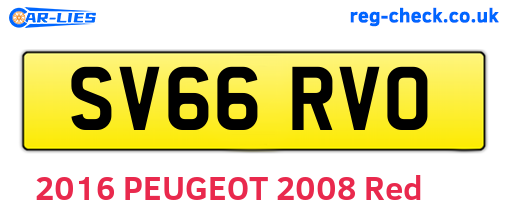 SV66RVO are the vehicle registration plates.
