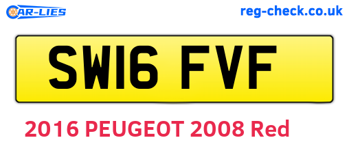SW16FVF are the vehicle registration plates.