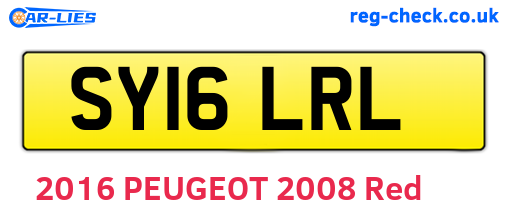 SY16LRL are the vehicle registration plates.