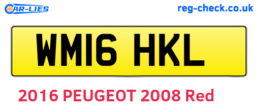 WM16HKL are the vehicle registration plates.