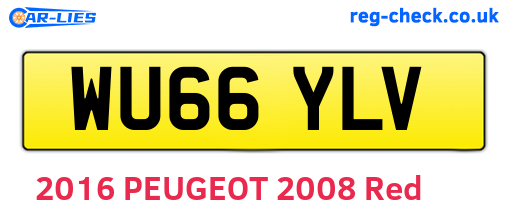 WU66YLV are the vehicle registration plates.