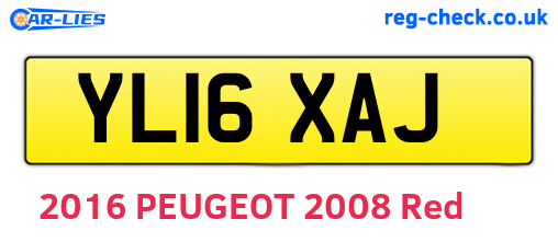 YL16XAJ are the vehicle registration plates.