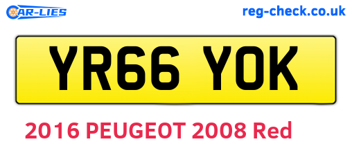 YR66YOK are the vehicle registration plates.