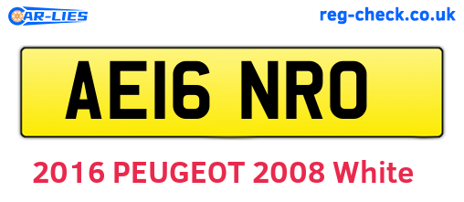 AE16NRO are the vehicle registration plates.