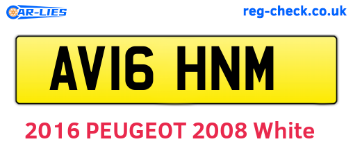 AV16HNM are the vehicle registration plates.