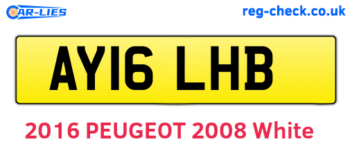 AY16LHB are the vehicle registration plates.