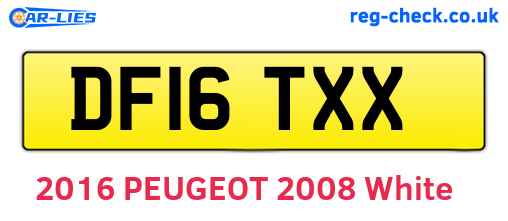 DF16TXX are the vehicle registration plates.