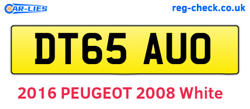 DT65AUO are the vehicle registration plates.