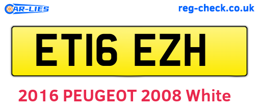 ET16EZH are the vehicle registration plates.