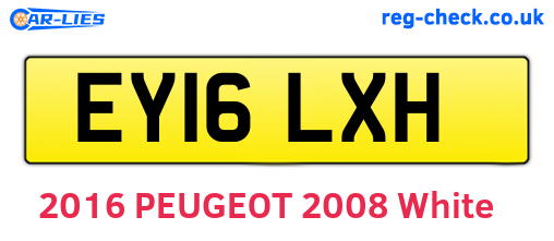 EY16LXH are the vehicle registration plates.