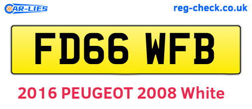 FD66WFB are the vehicle registration plates.