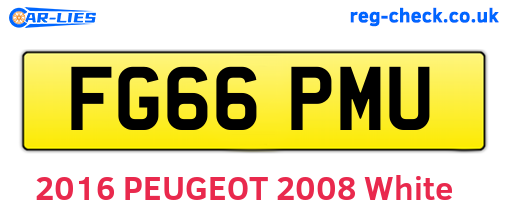 FG66PMU are the vehicle registration plates.